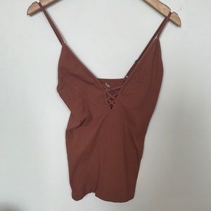 Free People Ribbed Pink Cami